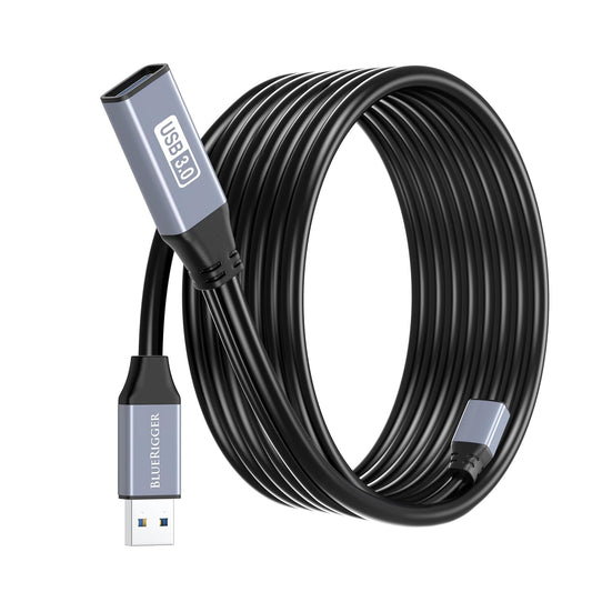 USB 3.0 Extension Cable (32FT - 10M, Active, 5 Gbps, Type a Male to Female Adapter Cord) - Long USB Repeater Extender for VR Headset, Printer, Hard Drive, Flash Drive, Keyboard, Mouse, Xbox